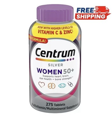 Centrum Silver MultiVitamin MultiMineral Complete Vitamin 275 Tabs Women 50+