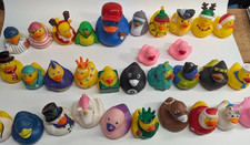 Assorted lot of 32 rubber Ducks bath toy or for ducking for jeeps
