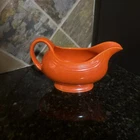 Vintage original radioactive red Fiesta Gravy Boat Bowl,Homer Laughlin USA
