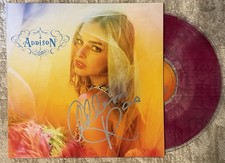 ADDISON RAE SIGNED ADDISON SELF-TITLED LIQUID-FILLED VINYL LP - BECKETT COA