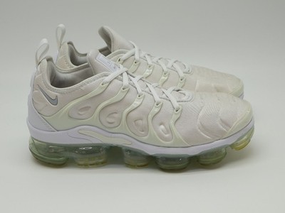 Nike Air VaporMax Plus Triple White Platinum Sneakers 924453-100 Men's Size 8.5