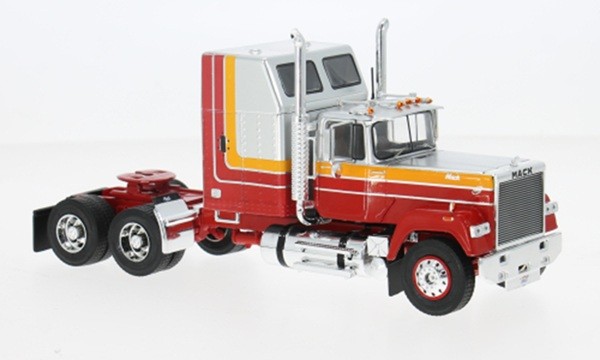IXO IXOTR227.22 1:43 Mack Superliner Magnum Truck, Silver/Red, 1985, New