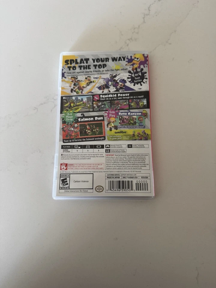 Nintendo Switch Splatoon 2 Game Cartridge Case - Image 2 of 3