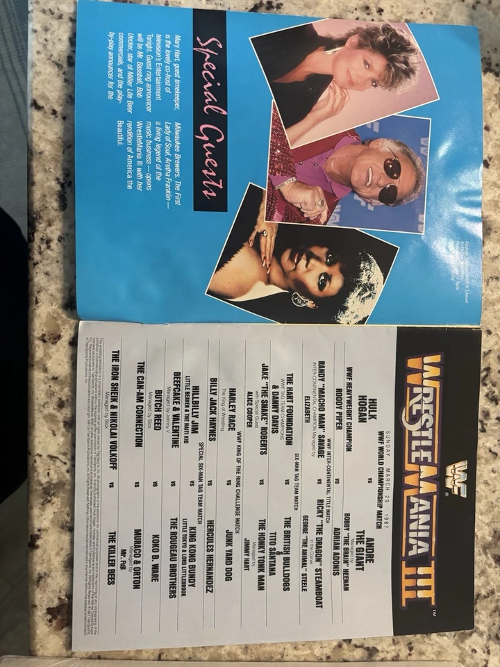 WWF WRESTLEMANIA 3 III Collector’s Edition Barcode Hulk Hogan Andre Savage - Image 3 of 4