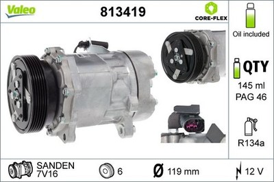 KOMPRESSOR KLIMAANLAGE VALEO 813419 FÜR FORD SEAT VW KLIMA KOMPRESSOR