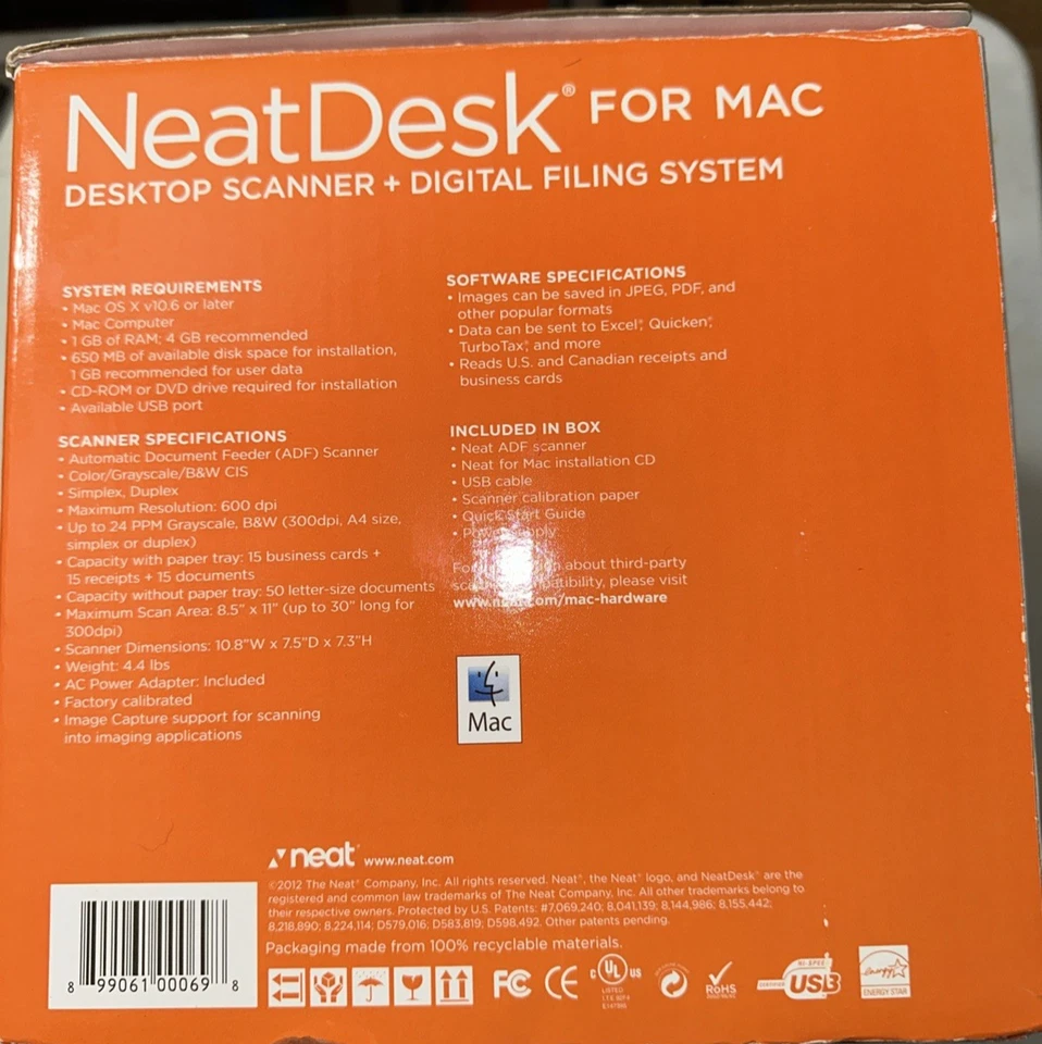 Neat Desk Desktop Scanner & Digital Filing System ND-1000 For Mac - Image 4 of 4