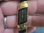 SEIKO "Lassale" Quartz Gold/Black Vintage Women's Bangle Watch - 2E2-7359