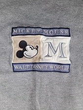Vintage 90s Disney Mickey Mouse Sweatshirt Mens L Gray Distress Pullover