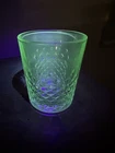 Vintage LIBBEY Uranium Green Depression Glass Tumbler Excellent  EAPG style