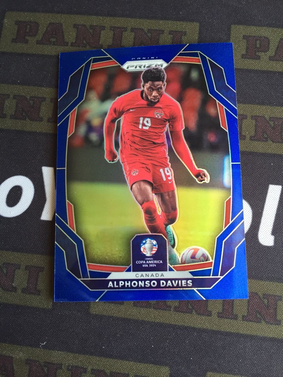 2024 Panini Prizm Copa America Alphonso Davies Blue 94/110 Bayern Munchen Canada