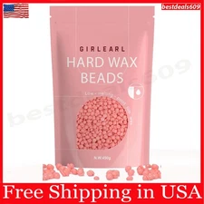 Hard Wax Beads, 1lb Wax Beans for Hair Removal Sensitive Skin with Rose Formu...