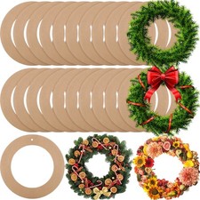 Round Wreath Form 40 PCS 12 Inch Cardboard Rings DIY Christmas Craft Circle