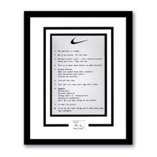 Phil Knight "Nike" Founder SIGNED 'Nike Principles' Framed 11x14 Display ACOA