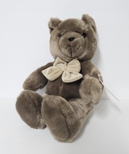 Toys R US Animal Alley Brown Teddy Bear With Bow Tie 16  Vintage Plush