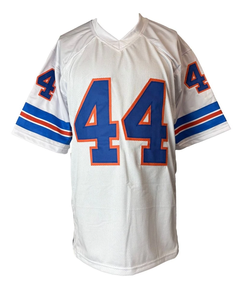 Floyd Little Denver Signed White Football Jersey HOF 10 JSA Hologram - Image 3 of 3