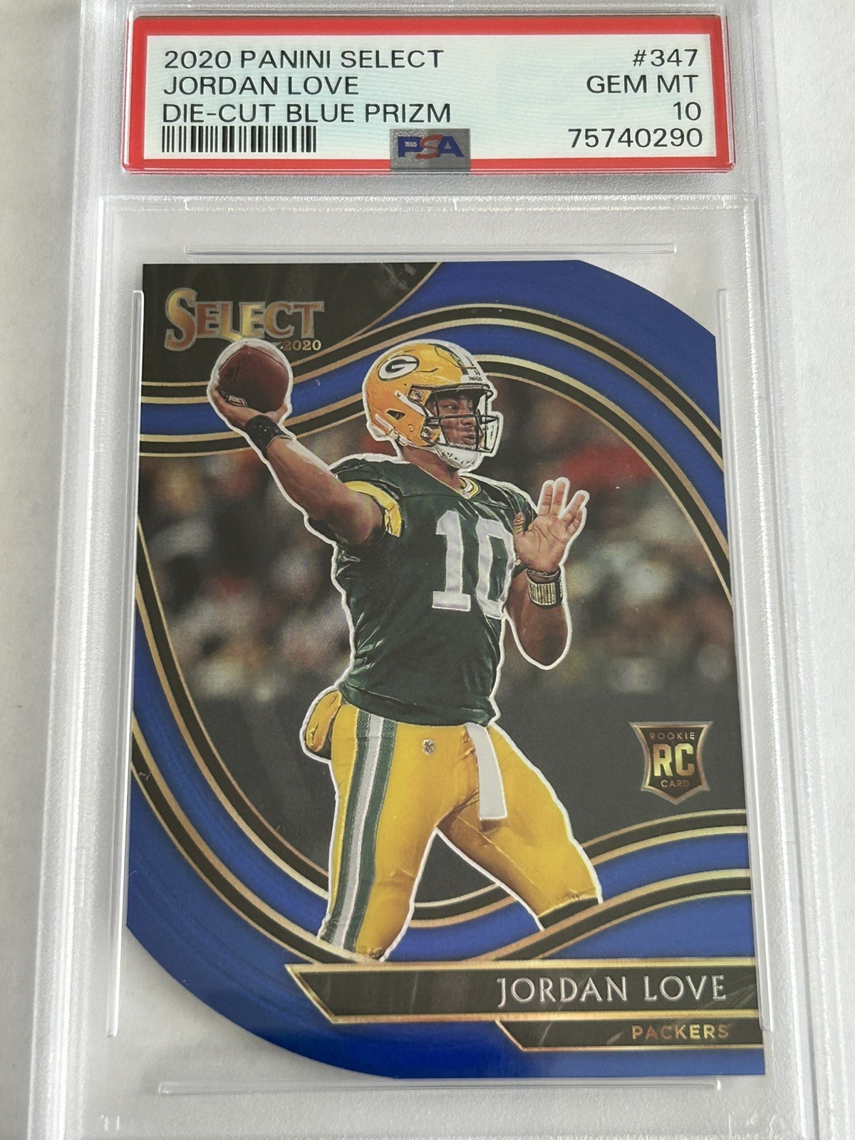 2020 Select Jordan Love Die-Cut Dark Blue Prizm SP Rookie Card 347 PSA 10 🔥 RC