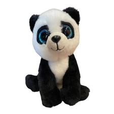 Ty Beanie Baby MING the Panda Bear Plush 7” Blue Glitter Eyes 2016 Tush Tag