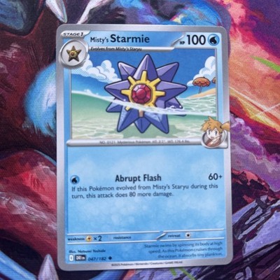 Pokemon Misty's Starmie 047/182 Sv10: Destined Rivals Regular Common NM