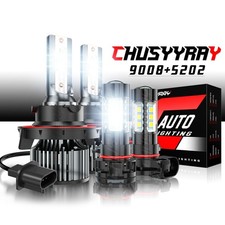 6500k For 2010-2013 Chevy Camaro Led Headlight Hilo Fog Light Bulbs Kit 4pcs 6500k For 2010-2013 Chevy Camaro Led Headlight Hilo Fog Light Bulbs Kit 4pcs