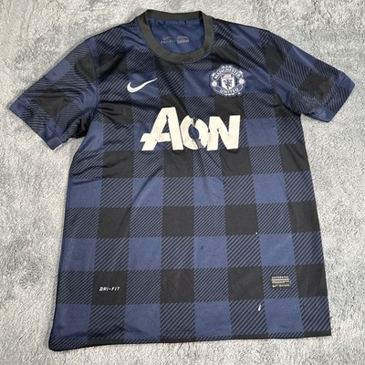 Vintage Nike Manchester United AON Shirt Jersey Size Medium *PEELING* Soccer