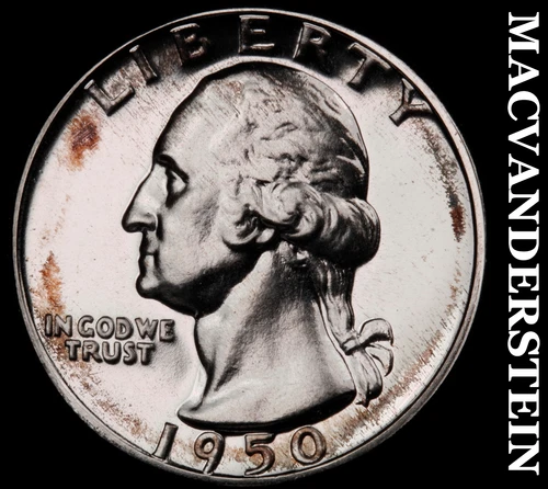 1950 Washington Quarter- Silver- Choice Gem Proof Luster No Reserve  #J2708