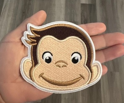 Curious George Embroidered Iron on / Sew On Patch, Applique 3.5' H by 4''