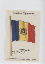 1934 Kensitas National Flags Silks Tobacco Romania Rumania #56 fm0