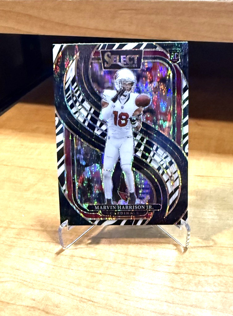 2024 Select Marvin Harrison Jr. Premier Level SP Zebra Prizm RC #115 Cardinals