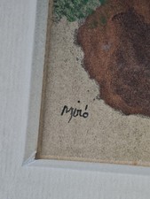 Joan Miro Pochoir Lithographie Handkoloriert Tempera