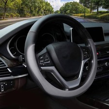 Car Steering Wheel Cover Carbon Fiber Black Leather For Honda Cr-v Civic Accord