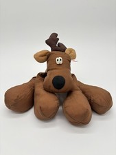 Vintage Hallmark Rodney Reindeer Floppy Plush Stuffed Animal 12 Nylon Fabric