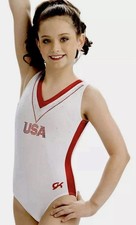 New GK ELITE gymnastics TEAM USA Leotard WORLD CHAMPIONSHIP Replica SIZE: AS