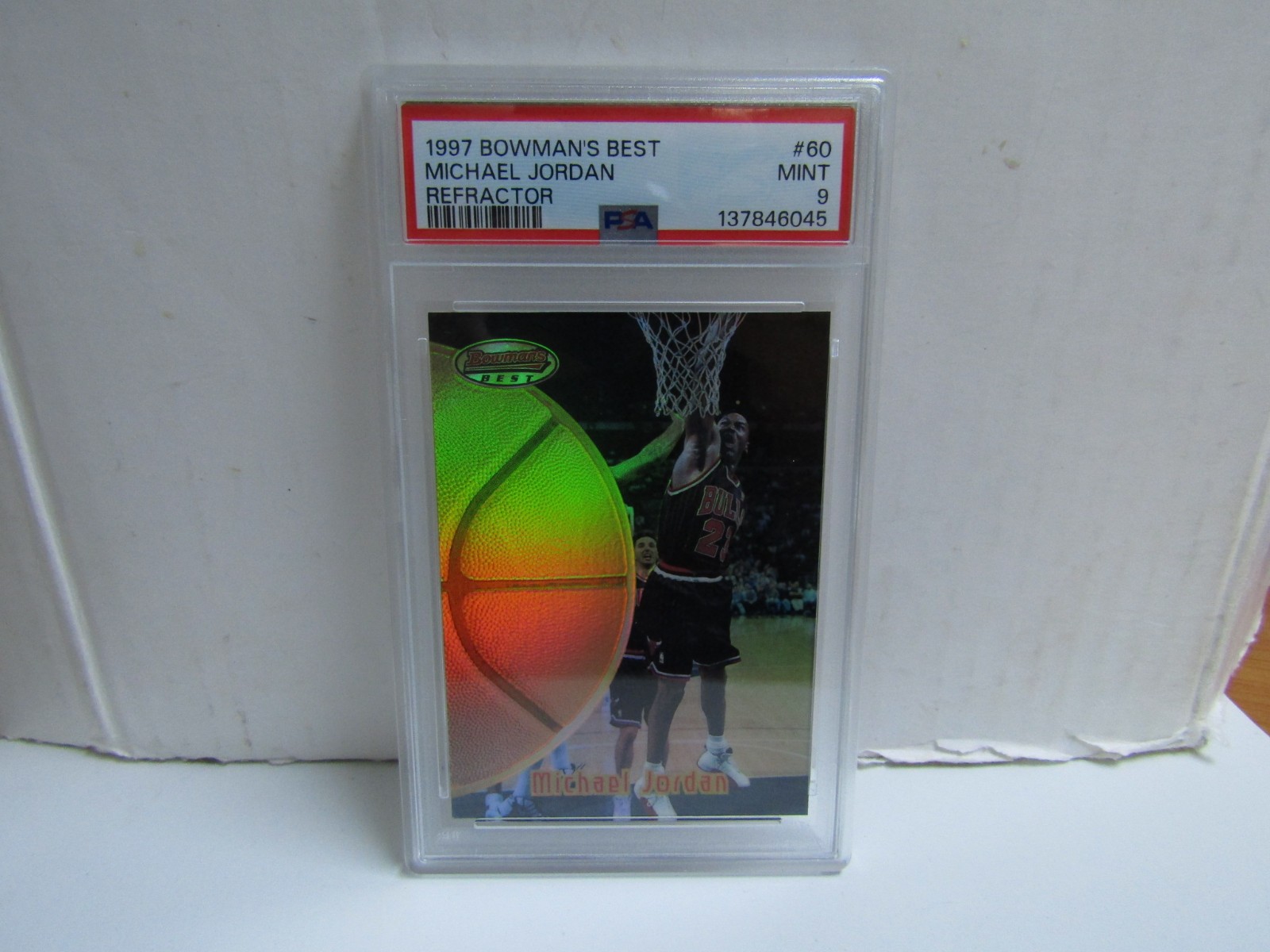 PSA 9 1997-98 Bowmans Best #60 Michael Jordan Refractor Bulls