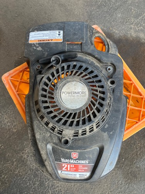 #ad yard machines 21” lawnmower recoil and engine cover $25.00