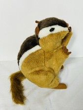 Folkmanis Folk Chipmunk Hand Puppet Plush Furry Stuffed Animal Toy 10  EUC