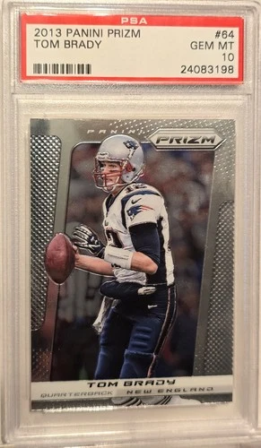 2013 Panini Prizm #64 Tom Brady Prizm PSA 10 Gem Mint Patriots