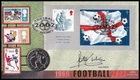PETER SHILTON Signed 2002 GB World Cup Korea Japan Crown Coin Benham C102 FDC