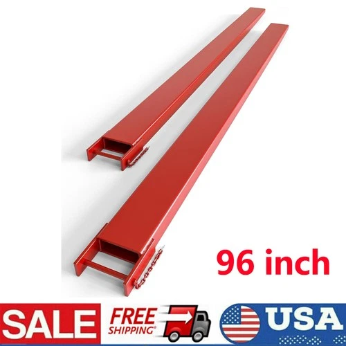 2x 96" Length 5.3" Wide Forklift Extension Pallet Forks Fork Extensions 5500LBS