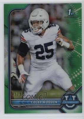 2021-22 Bowman U Chrome Prospects Green Refractor 85/99 Colby Wooden #88 0h5x