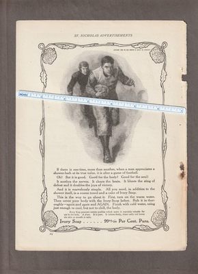 #ad #ad Vintage 1907 IVORY SOAP Magazine AD FOOTBALL Players CAMPBELL#x27;S SOUP Kids Poem $19.93