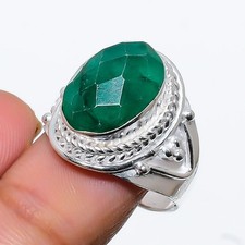 Green Onyx Gemstone 925 Sterling Silver Jewelry All Size Ring For Gift
