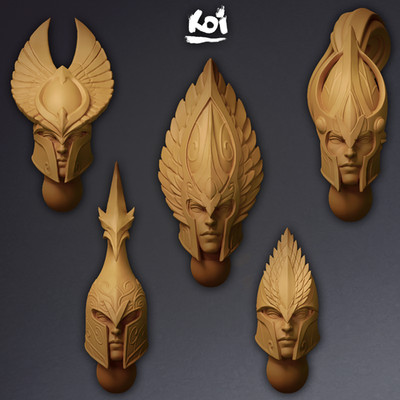 Wardens - Miniature Heads | 42mm 32mm Space Helmets Elf Elves bits Lords Age