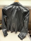 Eileen Fisher Waxed Moto Jacket XXS Asymmetrical Cotton Canvas Zip Up — photo 3