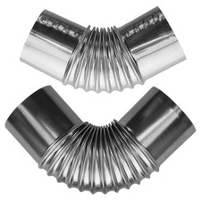 2pcs Stainless Steel Stove Pipe 45 Degree And 90 Degree Elbow Chimney Pipes
