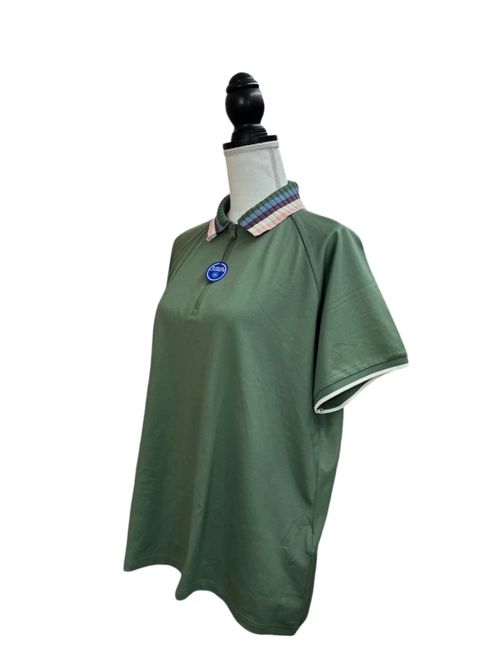 Ralph Lauren RLX Women's Multicolor 1/4 Zip Wicking Polo Shirt XL - Image 2 of 4