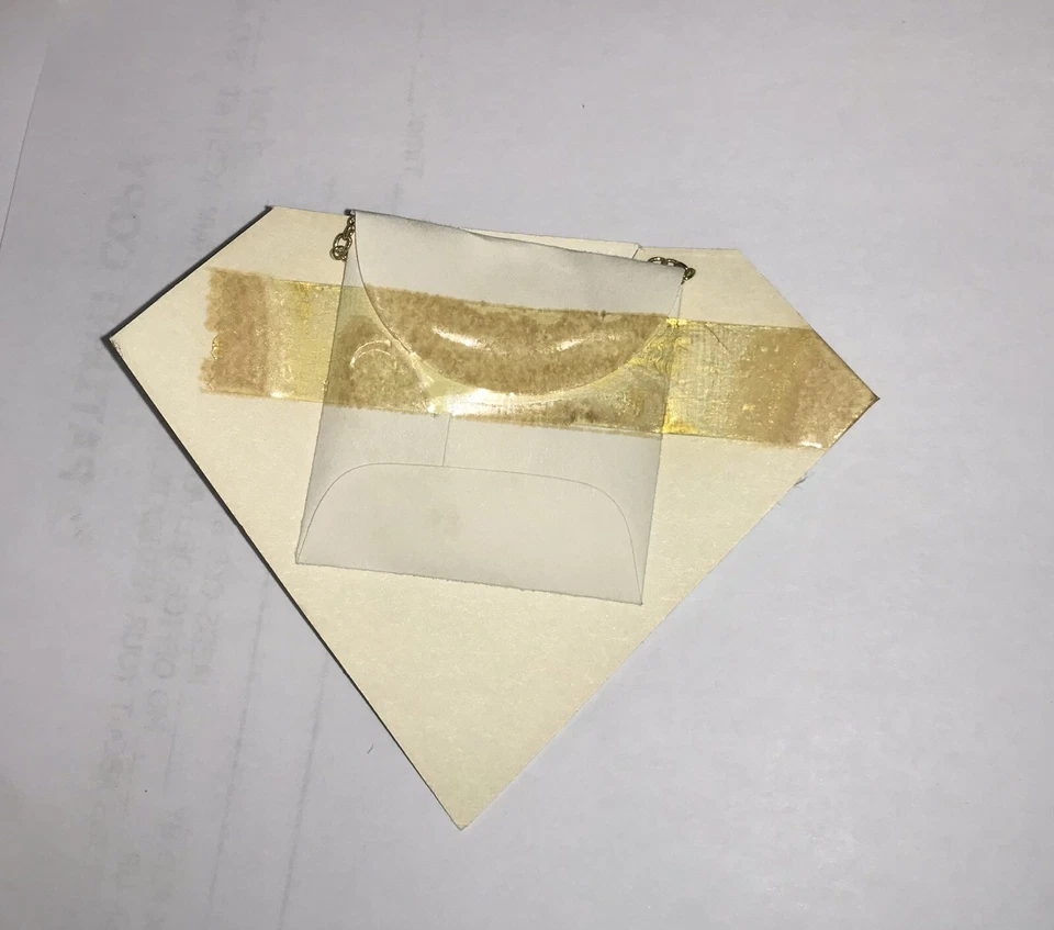 Винтажный СУПЕРМЕН ожерелье цепочка 15» логотип лицензированный новый позолоченный - Изображение 4 из 4