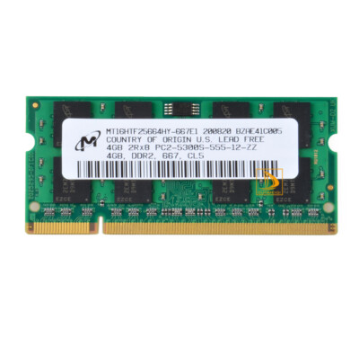 M 4GB 2Rx8 PC2-5300S DDR2 667 MHz 200Pin RAM Speicher Laptop 1.8V SO-DIMM