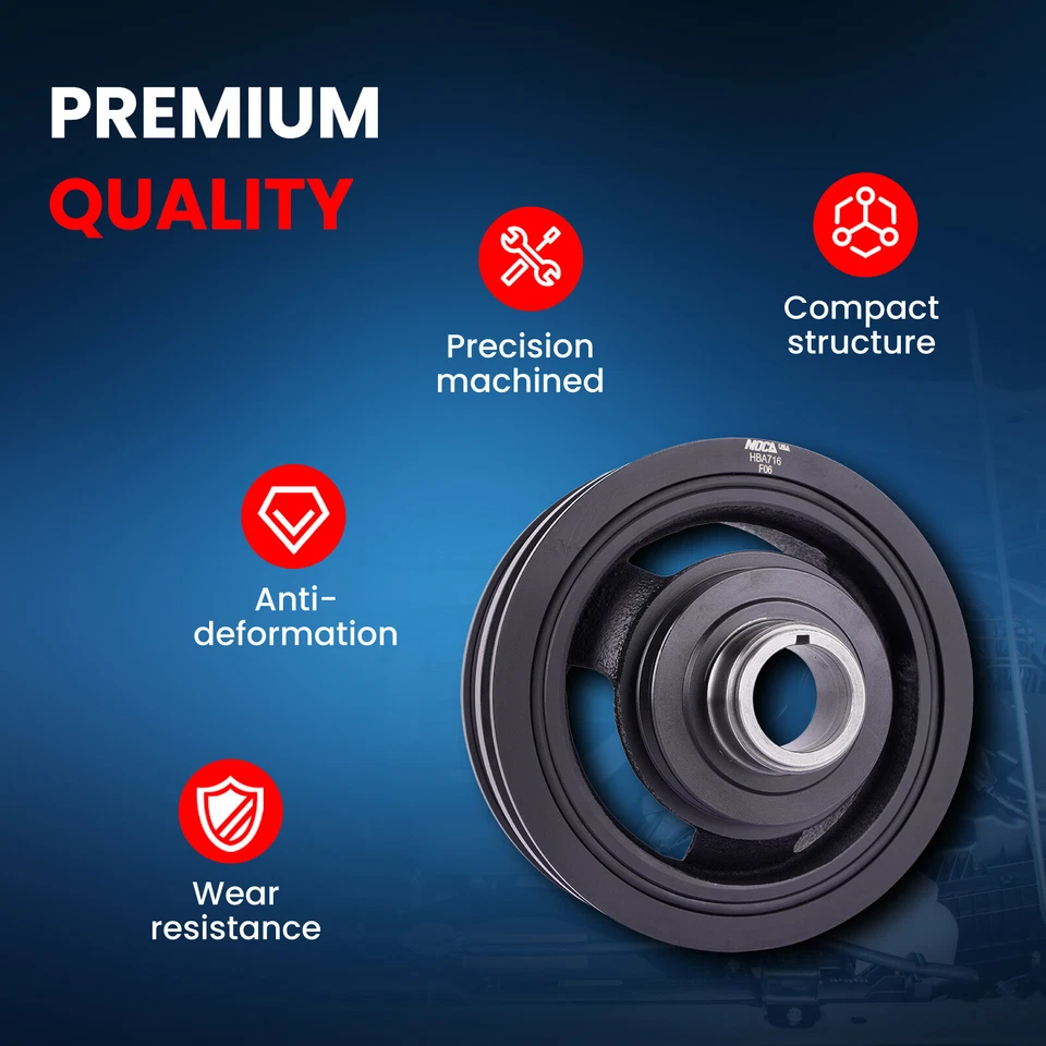 Harmonic Balancer Serpentine Belt for Escalade Silverado Tahoe GMC Sierra Yukon - Image 4 of 4