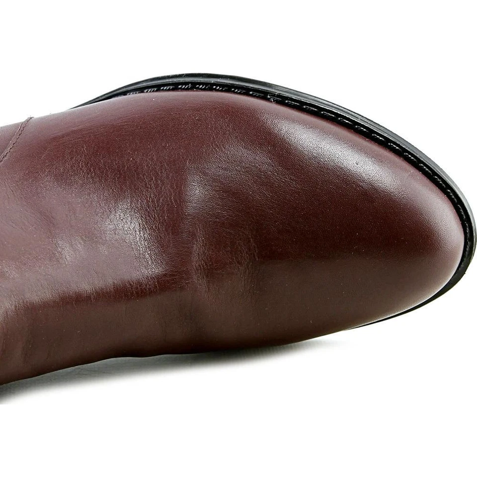 Isaac Mizrahi ~ Cuero ~ Elástico ~ Botas Sobre la Rodilla ~ Talla 7.5 ~ Borgoña - Imagen 4 de 4