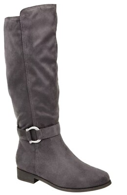 Extra Wide Gray Wide Calf Riding Boots Journee Collection Cate